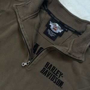 HARLEY DAVIDSON BROWN QUARTER ZIP 2XL